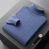 Suéter de cuello alto para hombre, suéter grueso de manga larga cálido, suéter de punto, fondo de otoño e invierno al por mayor