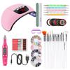Conjunto de Ferramentas para Manicure Transfronteiriço Lâmpada para Unhas Lixadeira Lima de Unha Caneta para Pintura Colorida Conjunto de Decoração para Manicure