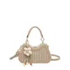 Bolso Popular Tejido de Paja Transfronterizo para Mujer 2026 Nuevo Modelo Bolso de Mano de PU de Alta Gama Diseño Bolso Cruzado para Teléfono de Vacaciones en la Playa