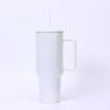 Termo portátil de acero inoxidable 304 de gran capacidad para coche, taza de 40 oz, color caramelo, con tubo de succión y asa, venta al por mayor