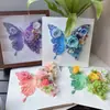 Marco de Fotos de Flor Eterna para el Día de la Madre con Rosa, Exhibidor de Mariposa, Regalo para Maestra, Mamá, Adorno de Regalo para el Día de la Mujer