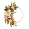 Guirnalda Decorativa de Flores Artificiales y Cuentas de Madera Transfronteriza Anillo de Cuentas Maria para Ventana de Sala de Estar Escandinava Pasillo de Boda Pared