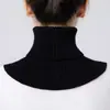 Estilo Novo Outono e Inverno Cachecol Feminino Gola Falsa Protetor de Pescoço para Calor e Proteção contra Frio Gola de Suéter Gola Alta de Tricô Versátil para Mulheres