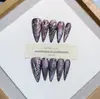 Nai Zi Unhas Vestíveis Feitas à Mão Série Estilo Europeu e Americano Coleção de Comércio Exterior Estilo Esculpido Pintado à Mão de Alta Qualidade Adesivos de Arte para Unhas Vestíveis