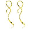 Lenço feminino criativo brincos simples dourados aerodinâmicos joias atacado nicho alto senso como presente diy