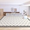 Alfombra de terciopelo minimalista moderna sala de estar manta para mesa de centro estilo crema francés minimalista combinable a todo a cuadros dormitorio estudio manta