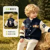 Chaqueta de béisbol para niños, estilo primavera y otoño, atuendo de otoño para niños, cárdigan de color block para bebé, ropa exterior, ropa de otoño para niñas