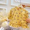 [Promoção] Moletom Feminino Estilo Coreano Outono e Inverno, Blusa de Manga Longa Espessa Tendência para Bebês Meninas, Roupa Infantil
