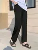 Calça de Maternidade Lyocell Calça Wide-Leg Verão Estilo Fino Roupa Externa Seda Gelada Calça Casual Calça Reta Calça de Base Solta Roupas de Verão