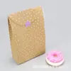 Bolsa de Regalo de Papel Kraft con Puntos, Tapa Plegable, Caja de Papel, Empaque para Dulces, Galletas, Snacks, Caja de Empaque para Souvenirs, Hecho a Medida
