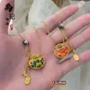 Tienda de Oro Mismo Estilo Collar de Corazón Picado Chapado en Oro Alta Retención de Color Floral Mariposa Moneda de los Cinco Emperadores Collar Venta al por Mayor