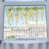 Suministro Exclusivo Transfronterizo de Pegatinas Electrostáticas Florales de Primavera Personalizadas para Decoración de Vidrio de Ventana, Pegatinas Electrostáticas de Vidrio Visibles por Ambos Lados