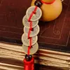 Colgante de calabaza retorcida a mano, Monedas de los Cinco Emperadores, calabaza con diseño grabado, simbolizando paz y buena fortuna, decoración del hogar, pequeño adorno de calabaza, artículo decorativo