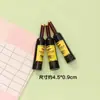Simulación botella de vino mini tridimensional botella de vino diy señal de estacionamiento luz nocturna pegatina para refrigerador casa de muñecas adornos de juguete