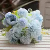 Flor Artificial Hortensia Peonía Nórdica Peonía de 7 Puntas Ramo de Boda Decoración para Hogar Sala de Estar Ramo Falso Venta al por Mayor
