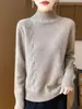 Suéter de punto de cuello alto para mujer, modelo nuevo 2026, para otoño e invierno, adelgazante, holgado, jersey, versátil, engrosado