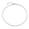 Cadena de hueso de serpiente Cadena desnuda 09 Serpiente redonda Delgada Versátil Cadena lisa Estilo japonés y coreano Moda Acero de titanio Acero inoxidable Collar para mujer Exquisito