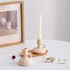Candelabro de cerámica personalizado nórdico moderno y sencillo Shumen, decoración para mesa de comedor, cena a la luz de las velas, accesorios de decoración romántica para boda