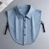 Camisa Blanca Estilo Coreano Cuello Falso para Mujeres y Hombres, Adecuada para Primavera, Verano, Otoño e Invierno, Cuello Falso Versátil para Camisa, Cuello Decorativo Unisex