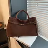 Comercio Exterior Transfronterizo Tendencia de Moda Popular Versátil Retro Gamuza Bolso Tote para Mujer Bolso de Mano para Hombro