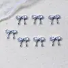 Celebridade da Internet Nova Liga de Zinco Joias para Unhas Artísticas Diamante de Resina Banhado a Prata Gravata Borboleta Flutuante Acessórios de Unha Vestíveis DIY