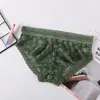 Calcinhas Femininas Finas Sexy de Renda com Margaridas Europeias e Americanas Transparentes de Cintura Média Vazadas Respiráveis com Forro de Algodão para Meninas
