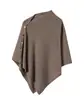 Bufanda Chal 100% Cachemira Pura Doble Propósito Cárdigan Tejido Bufanda Triangular para Mujer Capa Asimétrica