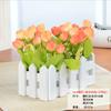 Cerca de Flores Simuladas Set de Plantas Verdes Flor Falsa Orquídea Saltarina Crisantemo Pequeña Flor Verde Rosa Diamante Decoración de Oficina Bonsái