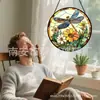 Libélula de Primavera Pingente de Vidro Colorido Ornamento de Vidro para Casa Decoração de Janela Jardim Pegador de Sol