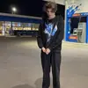 Sudadera con capucha de nuevo diseño para Otoño e Invierno 2025 estilo Commuter Americano Pantalones holgados con bolsillo de solapa Cardigan con cremallera metálica estilo callejero Prenda exterior Y2K