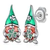 Divertidos Pendientes de Trébol de Duende con Diamantes y Corazones para San Patricio. Día de San Patricio, Pendientes Temáticos de Fiesta