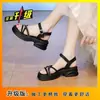 Sandalias de Moda con Suela Gruesa para Mujer 2026 Nuevo Estilo de Verano que Combinan Bien con Faldas, Sandalias de Playa Súper Bonitas, Sandalias Romanas con Lentejuelas