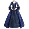 Vestido Palaciego de Talla Grande S-3XL con Incrustaciones de Encaje y Dobladillo Amplio, Vestido Medieval Renacentista Vintage