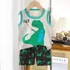 Traje de chaleco para niños verano algodón niños nuevo niñas shorts ropa traje de bebé coreano ropa para niños al por mayor