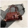 Bolso retro para mujer, de gran capacidad, nuevo bolso informal de hombro bajo el brazo para otoño e invierno de 2024, bolso de viaje tipo almohada muy popular.