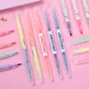 Set de Marcadores Resaltadores Doble Punta Coloridos Transparentes Fluorescentes Uno Grueso y Uno Fino para Estudiantes Clave