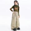 Ropa de Jazz para Niñas Ropa de Práctica Estilo Coreano Sudadera con Capucha Traje Ropa de Performance de Jazz para Niños Otoño