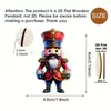 Conjunto de 12 Peças de Quebra-Nozes Fofo de Noz Pendurado Decorações de Feriado de Madeira Pingentes de Árvore de Natal Enfeites de Presente Enfeites Pendurados