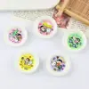 Dibujos animados DIY accesorios de resina accesorios tamaño pequeño disco nuevo pequeño plato para jugar con comida adornos para coche de animación accesorios base lote