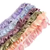 Falda de Satén Día de San Valentín Flores Ramo de Flores Arruga Forro Ondulado Arruga DIY Florista Floricultura Material Lote