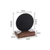 Mesa de jantar de aço inoxidável espessado de restaurante de luxo código de número de mesa placa de número de mesa placa de pedido com código bidimensional placa de não fumar placa de reserva madeira
