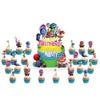 Decoración para fiesta de cumpleaños infantil con tema de fuerza secreta de New Mind, plato de papel desechable, toalla de papel, mantel y traje