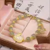 Pulsera de Color Gradiente Rosa Hielo Transparente Estilo Coreano Estilo Mori Venta al por Mayor Regalo para Mejor Amigo Estudiante Pulsera de Perlas Joyería
