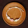 Jingdezhen Navidad Cerámica Cuerda Trenzada Pulsera Animales de Dibujos Animados Cuerda de Mano Joyería al por Mayor para Atracciones Turísticas Nicho Lujo Ligero