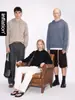 Suéter de Punto con Capucha para Hombre Jiezhan Estilo Old Money 26 Otoño/Invierno Nuevo Vintage Color Sólido Suéter Casual Jersey