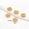 Cuentas Barril de Zirconia Micropavimentadas Chapadas en Oro de 18 Quilates Conservantes del Color, Agujero Pasante, Pulsera de Cristal de Cintura Pequeña, Cuentas Espaciadoras para DIY, C45