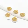 Cuentas Barril de Zirconia Microincrustada en Oro Real de 18K que Conserva el Color, Pulsera de Cristal de Cintura Pequeña con Agujero Pasante, Cuentas Espaciadoras DIY C45