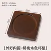 Base de Madeira Rendada Redonda e Quadrada Coasters de Esmalte DIY Bandeja de Chá Criativa Coasters Simples com Isolamento Térmico