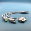 Banco de energía de 20 cm cable de datos USB tres en uno adecuado para tipo C Apple micro cable de carga uno a tres