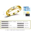 Anillos de pareja S925 plata de ley moissanita transfronterizos, anillos de boda y compromiso simples europeos y americanos, venta al por mayor de fábrica